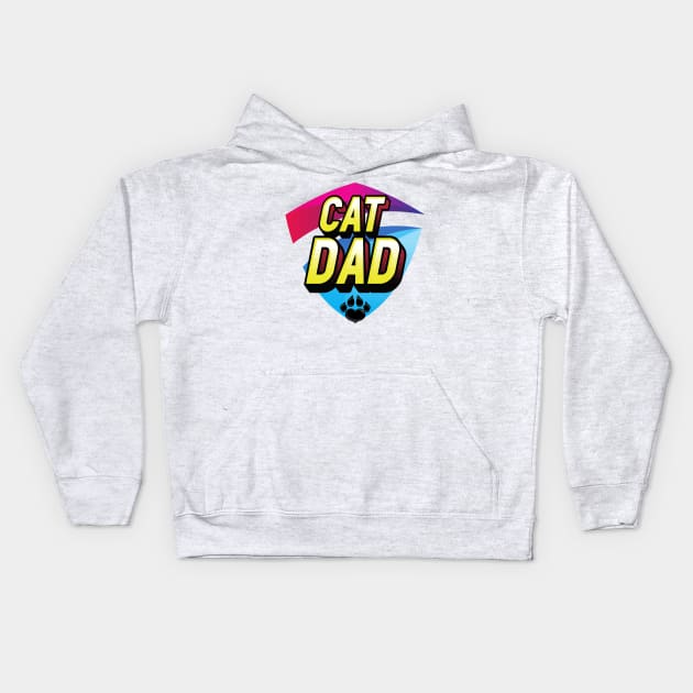 Cat Dad Cat Father Best Cat Dad Ever Kids Hoodie by Barts Arts